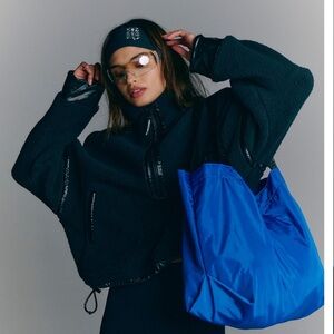 FP MOVEMENT Mountain High Shine Half-Zip Fleece Sherpa in Black